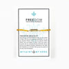 Beaded Freedom Trafficking Awareness Bracelet on Inspirational Card 