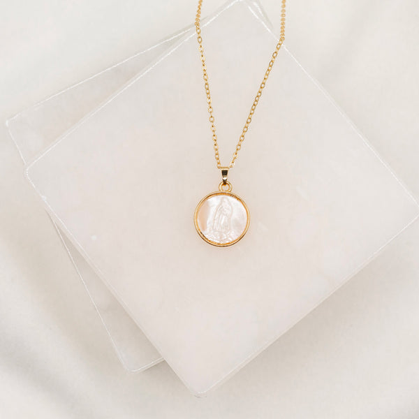 Mother of Pearl Mary Necklace - Catholic Pendant Jewelry – My Saint My Hero