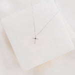 Heart of Mary Diamond and Sapphire Necklace white gold