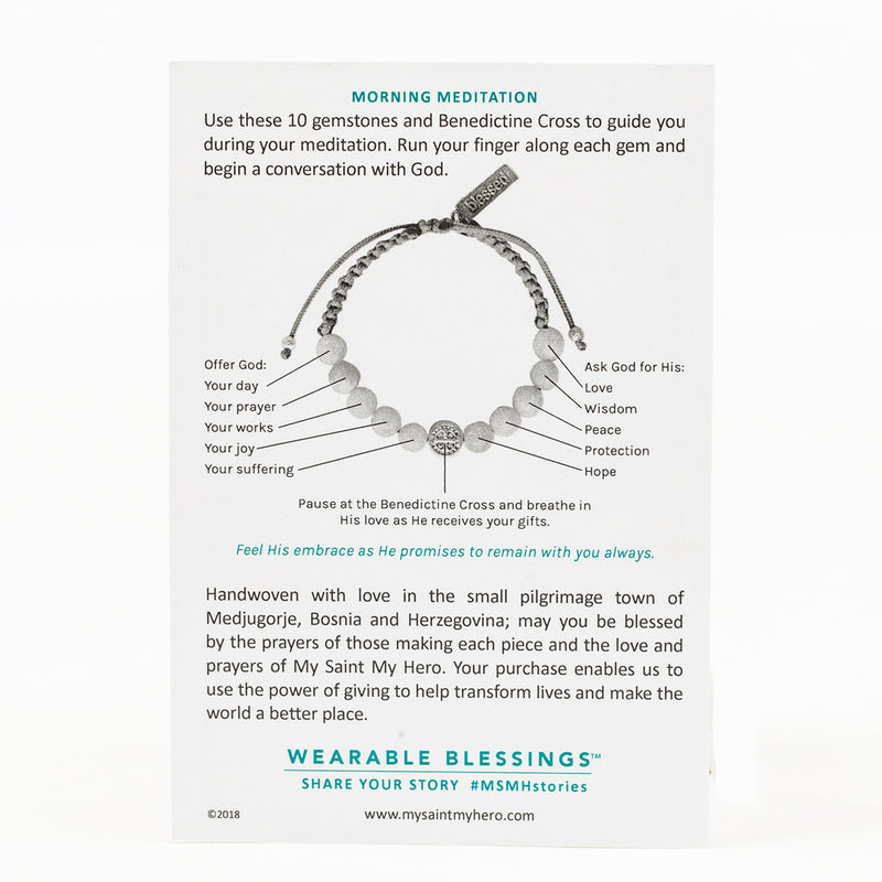 Wake Up and Pray Meditation Bracelet - Mixed Agate