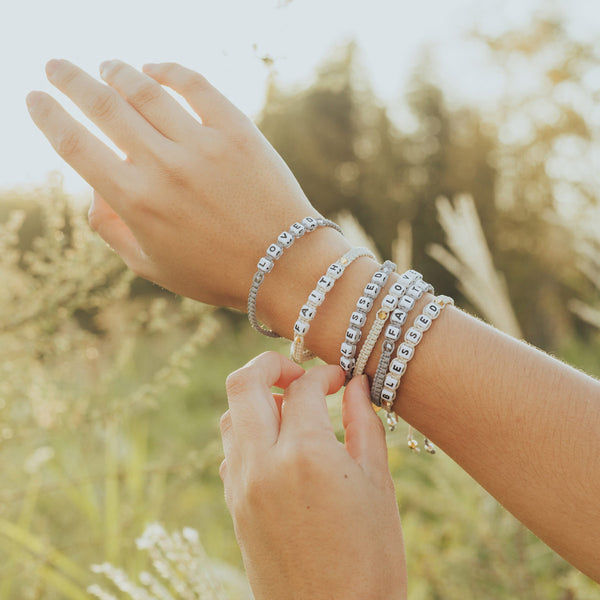 Little Words Project Collaboration Blessed Woven Bracelets – My