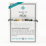 WAKE UP AND PRAY  Mixed Agate on an inspirational card