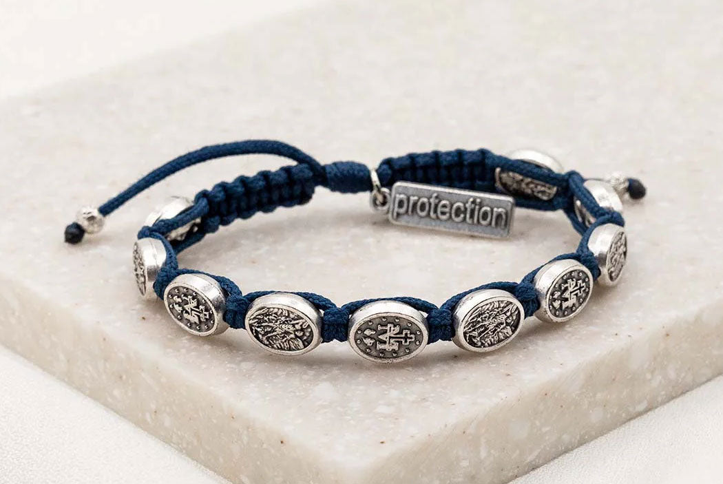 Archangel Michael Protection Blessing Bracelet with St. Michael and Miraculous Mary medals by My Saint My Hero