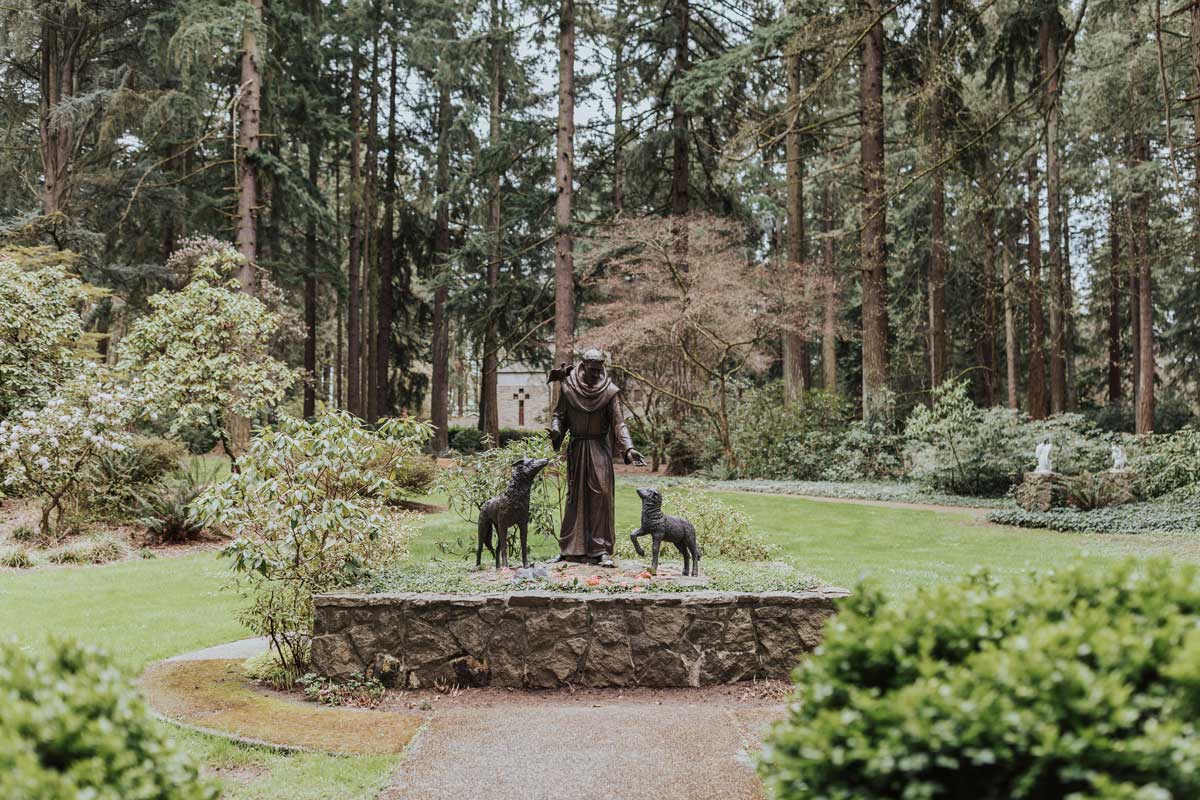 St. Francis Stature Mount Angel Abbey Oregon