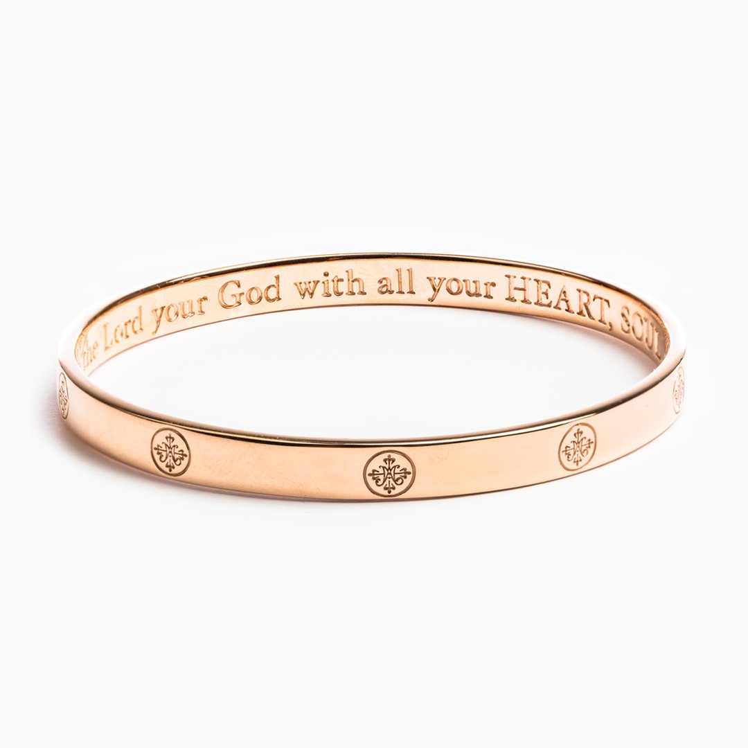 Deuteronomy Vermeil Rose Gold My Saint My Hero Bangle