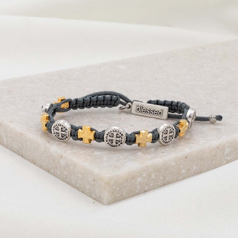 Blessings in Faith Bracelet - Slate/Mixed