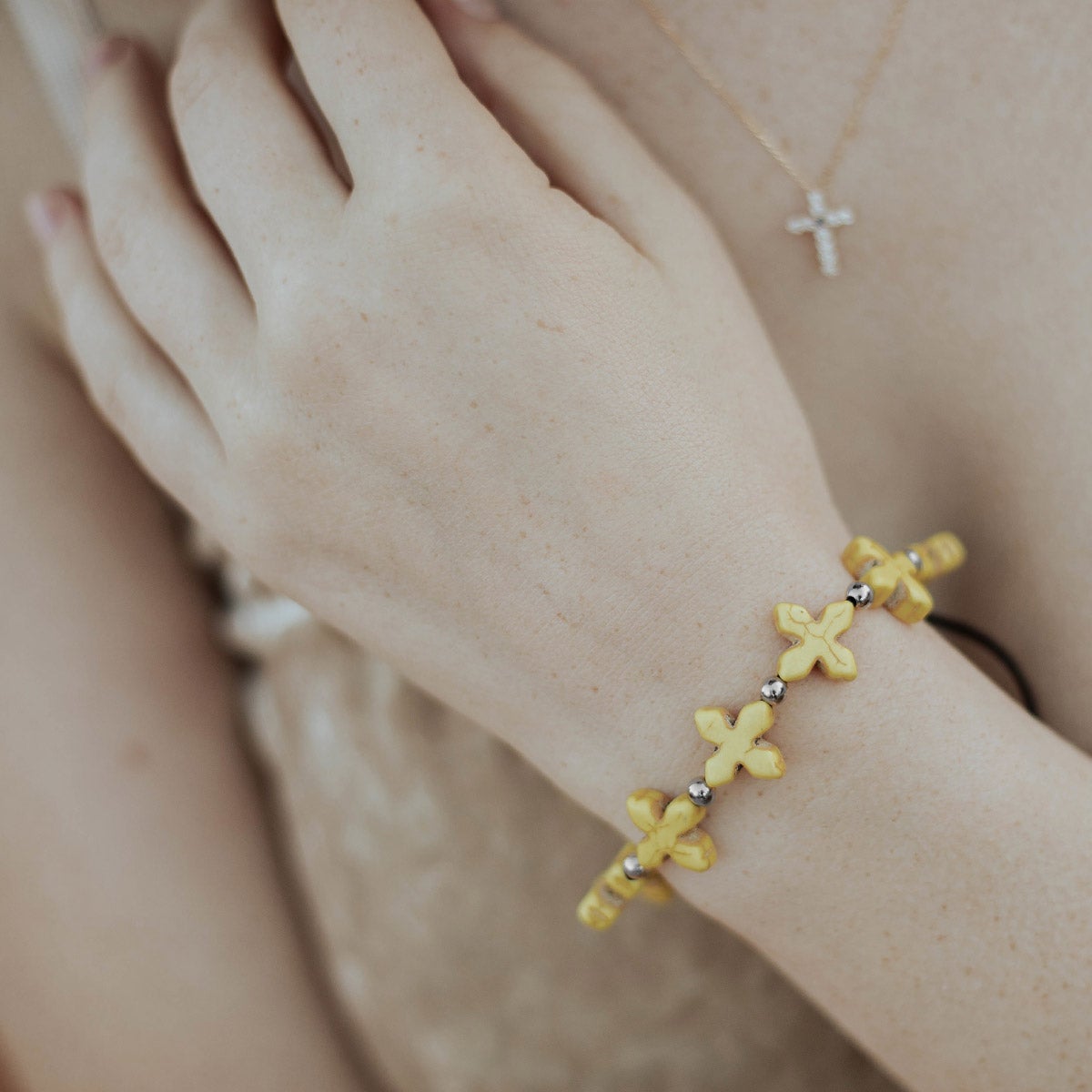 Grounded in Faith Cross Bracelet
