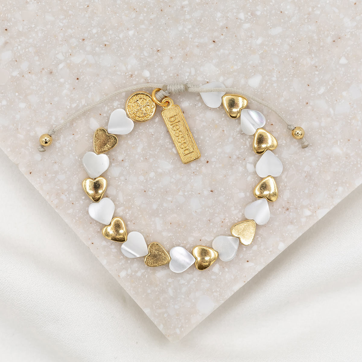 Sisters of the Heart Bracelets - Handwoven Mother of Pearl and Beads – My  Saint My Hero