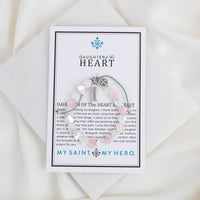 Bracelet with 'Daughter of the Heart' message on a card with text