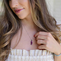 Queen of the Universe Petite Fuschia Crystal Necklace