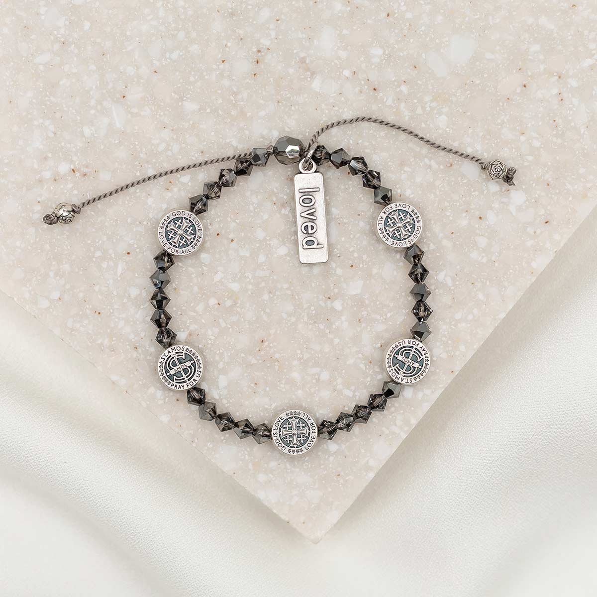 Share the Love Crystal Silver Bracelet