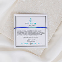 BeCause We Care Scleroderma Research Foundation Bracelet On&nbsp;a card signed with a unique message from Caitlin and John Stamos