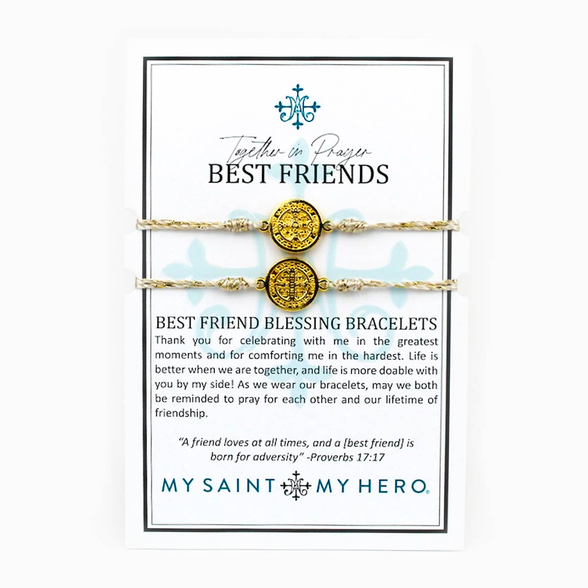 Best Friends Blessing Bracelets on inspirational product card  