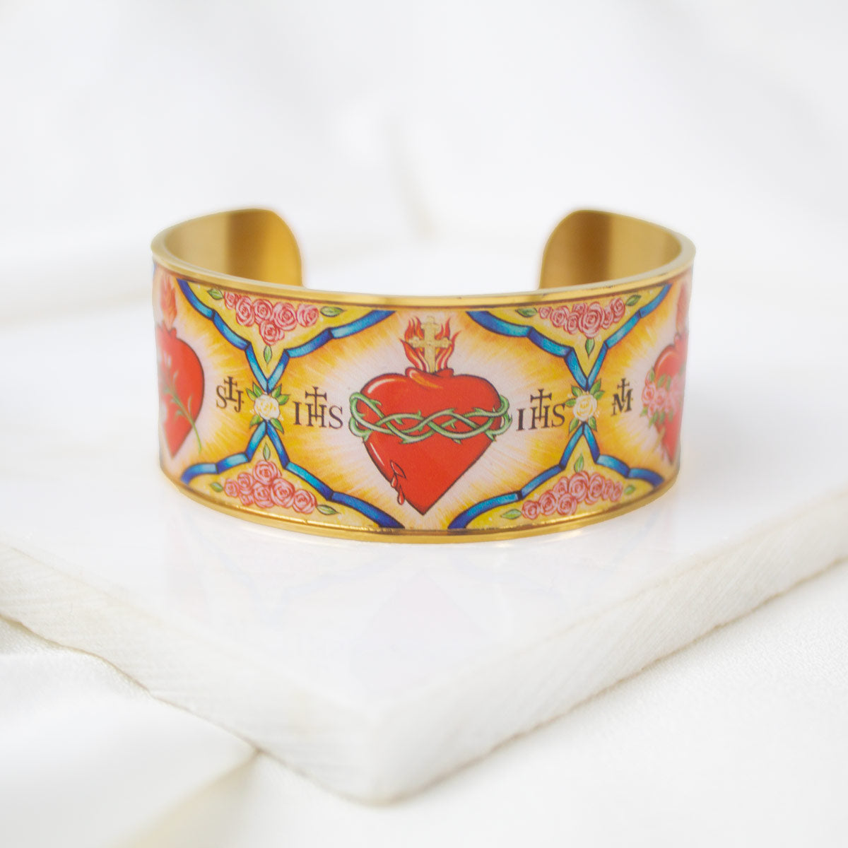 Holy Family Sacred Heart Cuff - Icon Bracelet - MSMH – My Saint My