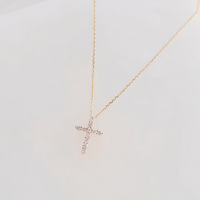 Heart of Jesus Diamond Cross Necklace