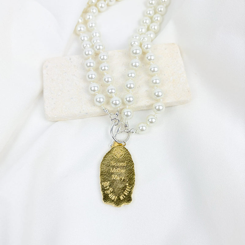 Our Lady of Guadalupe Pearl Necklace