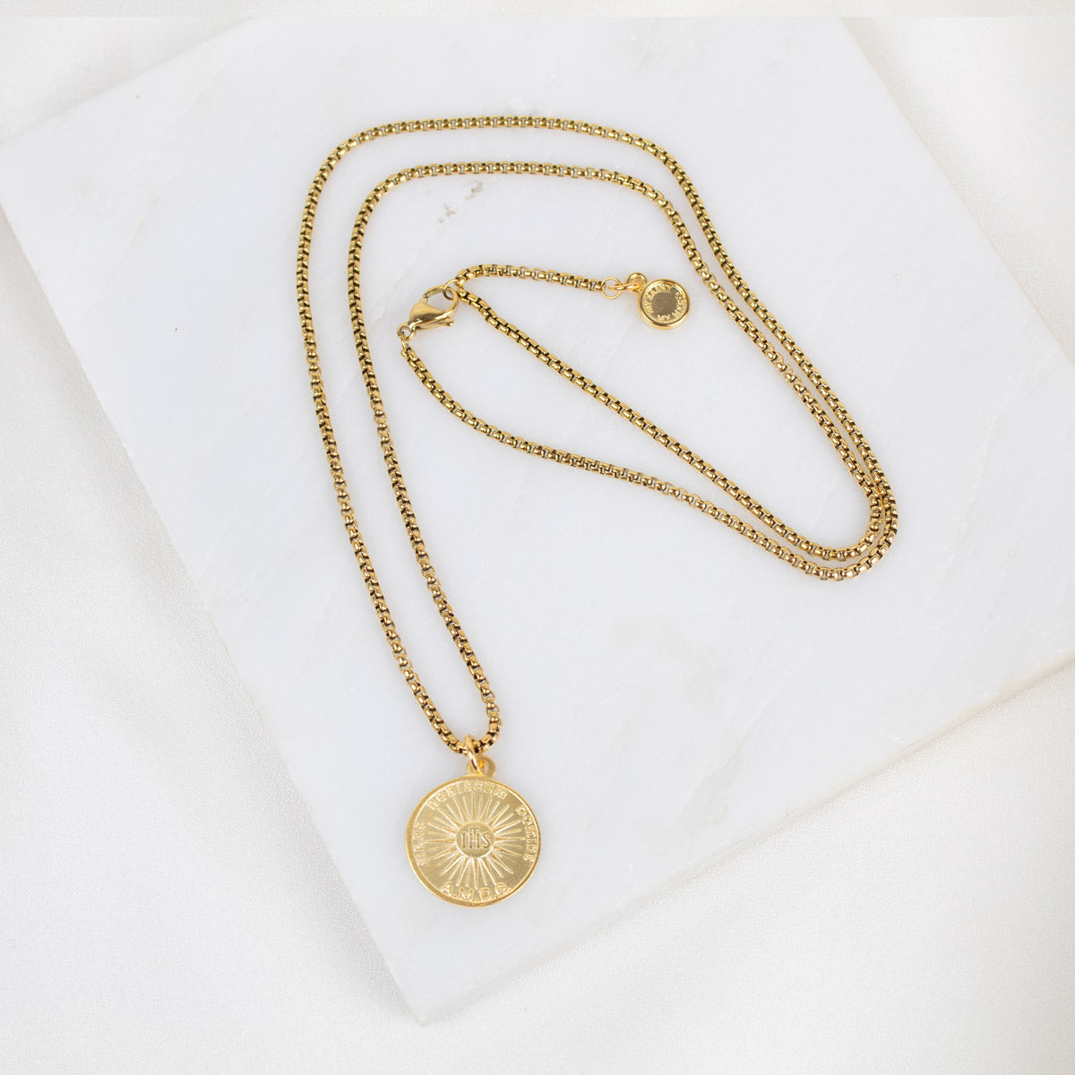 Seek Him Necklace | Official Shroud of Turin Medal | Face of Jesus