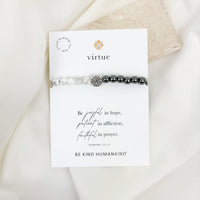 Virtue Hematite and Howlite Gemstone Bracelet on Product Card