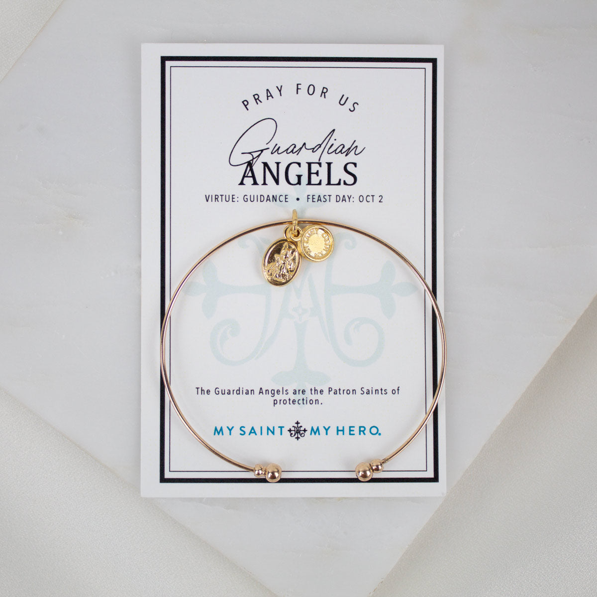 Archangel Michael/Guardian Angel Whisper Bangle Cuff