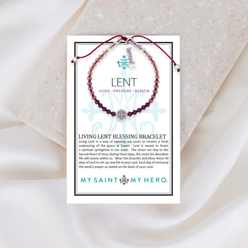 Living Lent Crystal Blessing Bracelet