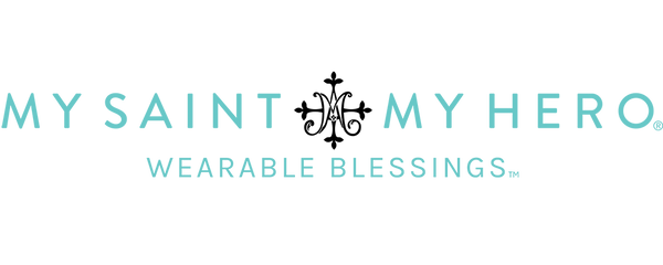 My Saint My Hero Wearable Blessings Logo