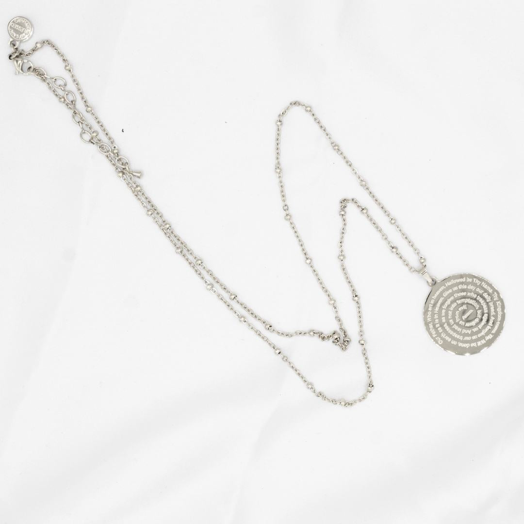 Silver with Chain The Lord's Prayer Necklace