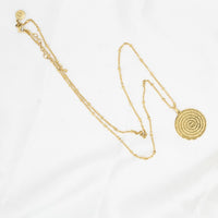The Lord's Prayer Necklace gold tone with chain