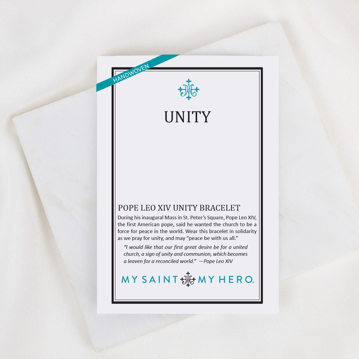 Unity Woven Bracelet | Pope Leo XIV Benedictine Bracelet – My