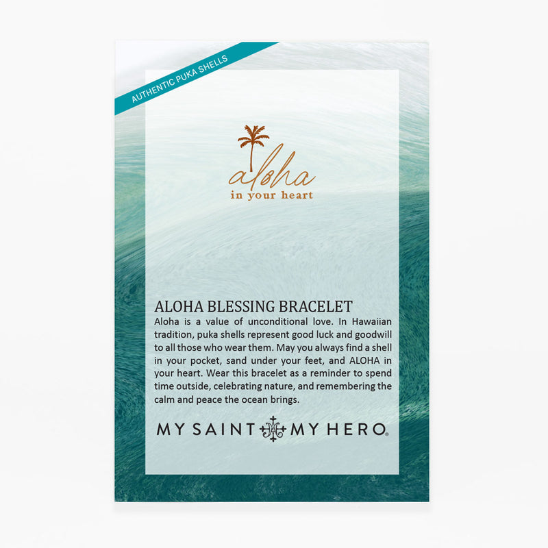 Aloha Blessing Bracelet inspirational card front