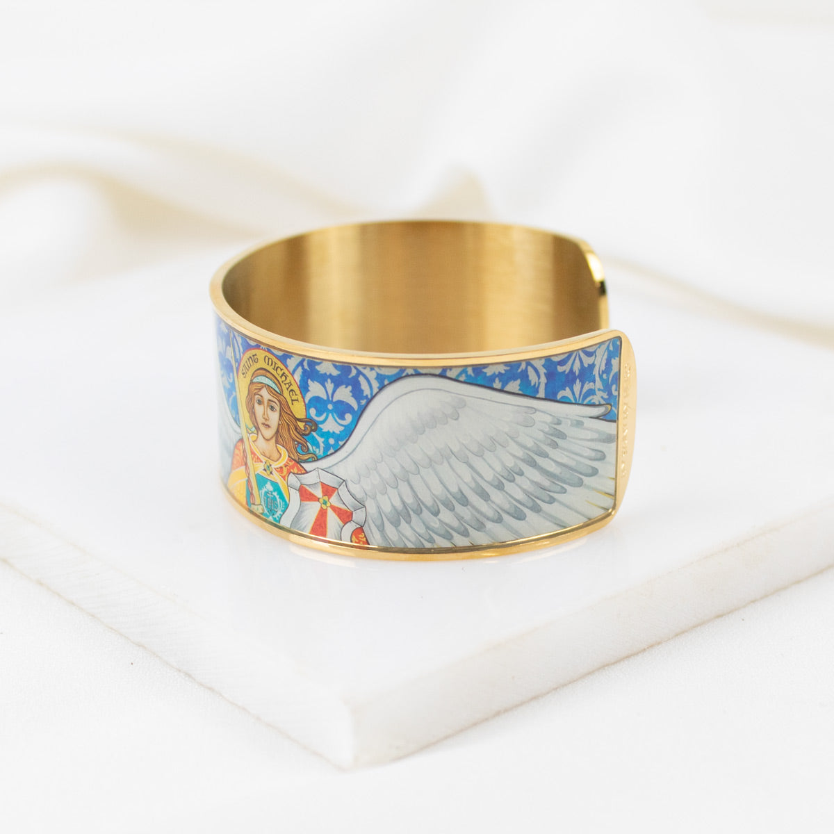 Archangel Michael Protection Cuff Bracelet