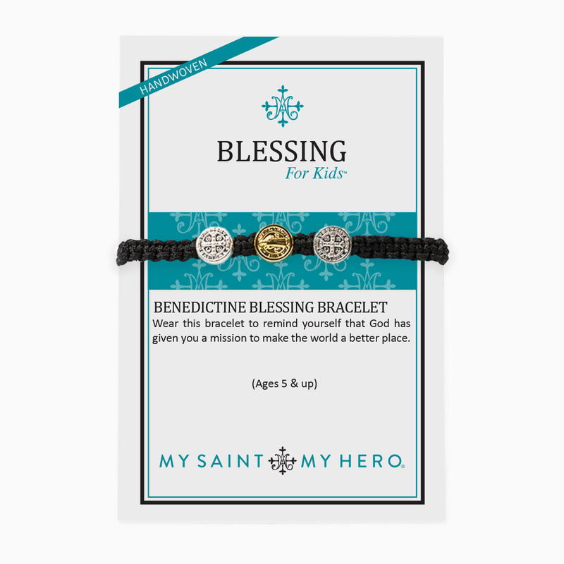 Blessing for Kids Benedictine Blessing Bracelet on inspirational card