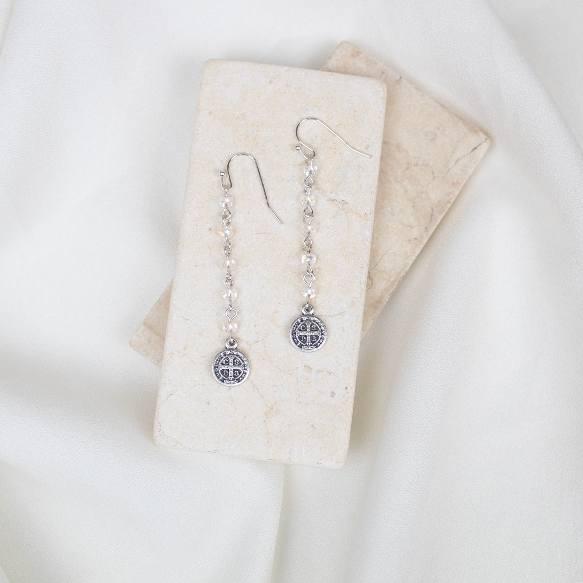 Brilliance Crystal Drop Benedictine Earrings