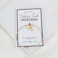 Filled by Faith Cross Whisper Bangle Cuff