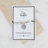 Holy Spirit Little Saints Bracelet on card