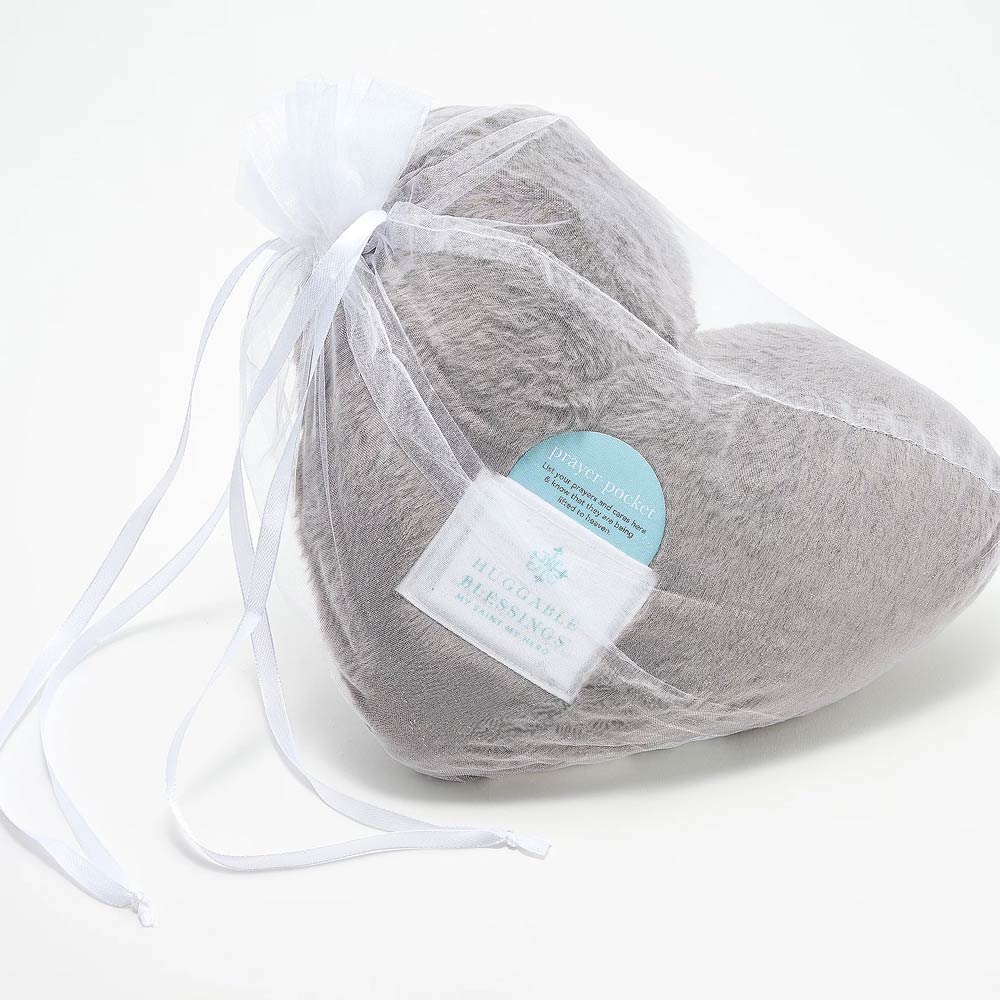 Huggable Weighted Prayer Pillow | Heart & Cross | Comfort Gift