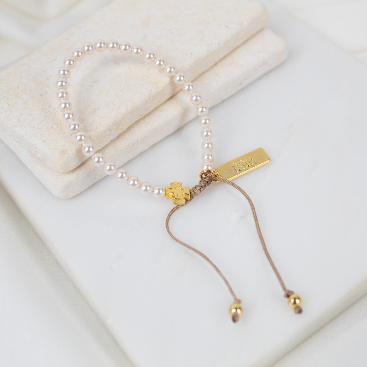 Jesus Prayer Crystal Pearl Bracelet