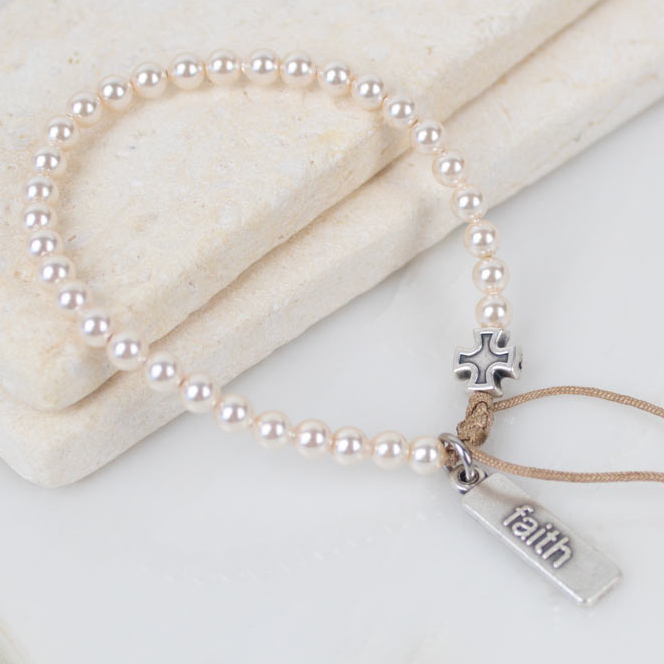 Jesus Prayer Crystal Pearl Bracelet