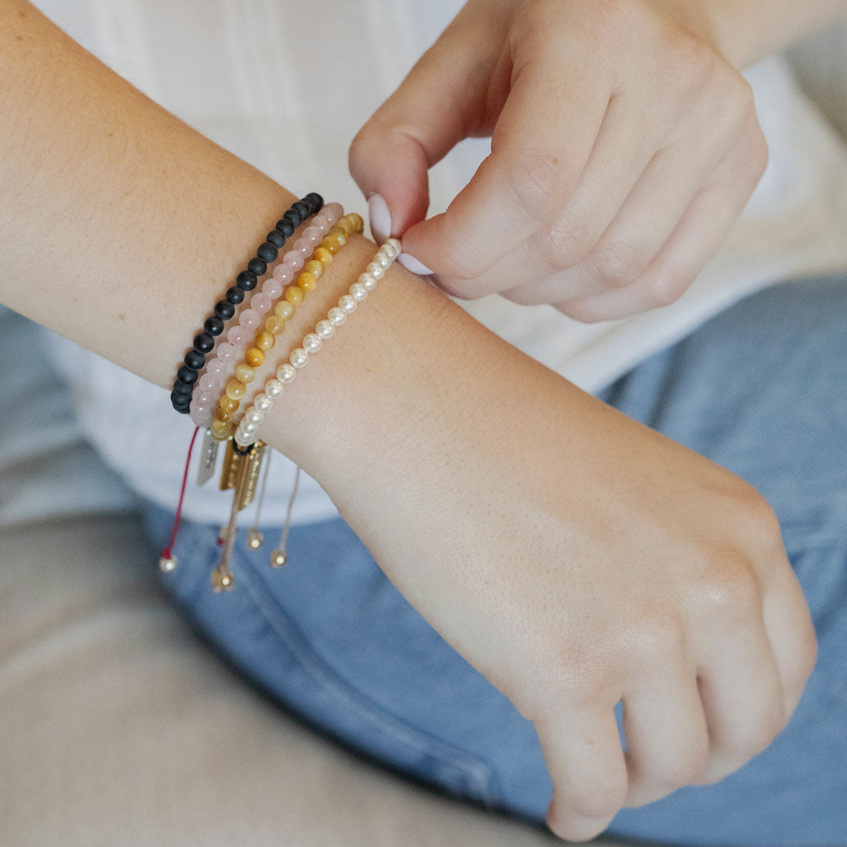 Jesus Prayer Rope Crystal Pearl Bracelet