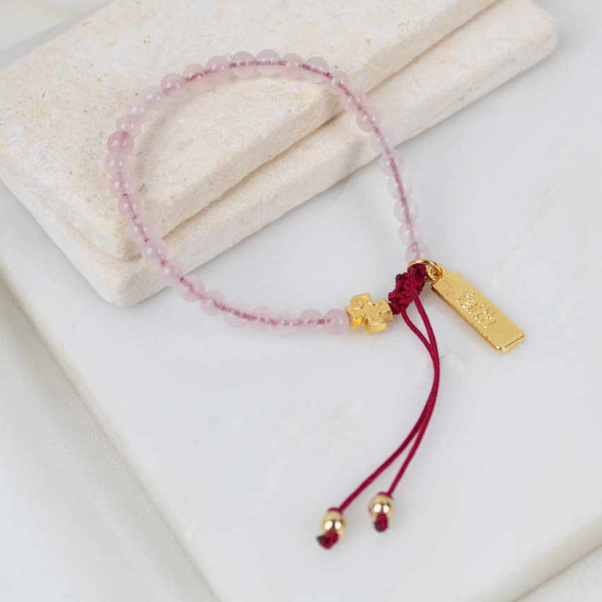 Jesus Prayer Rope Rose Quartz Bracelet