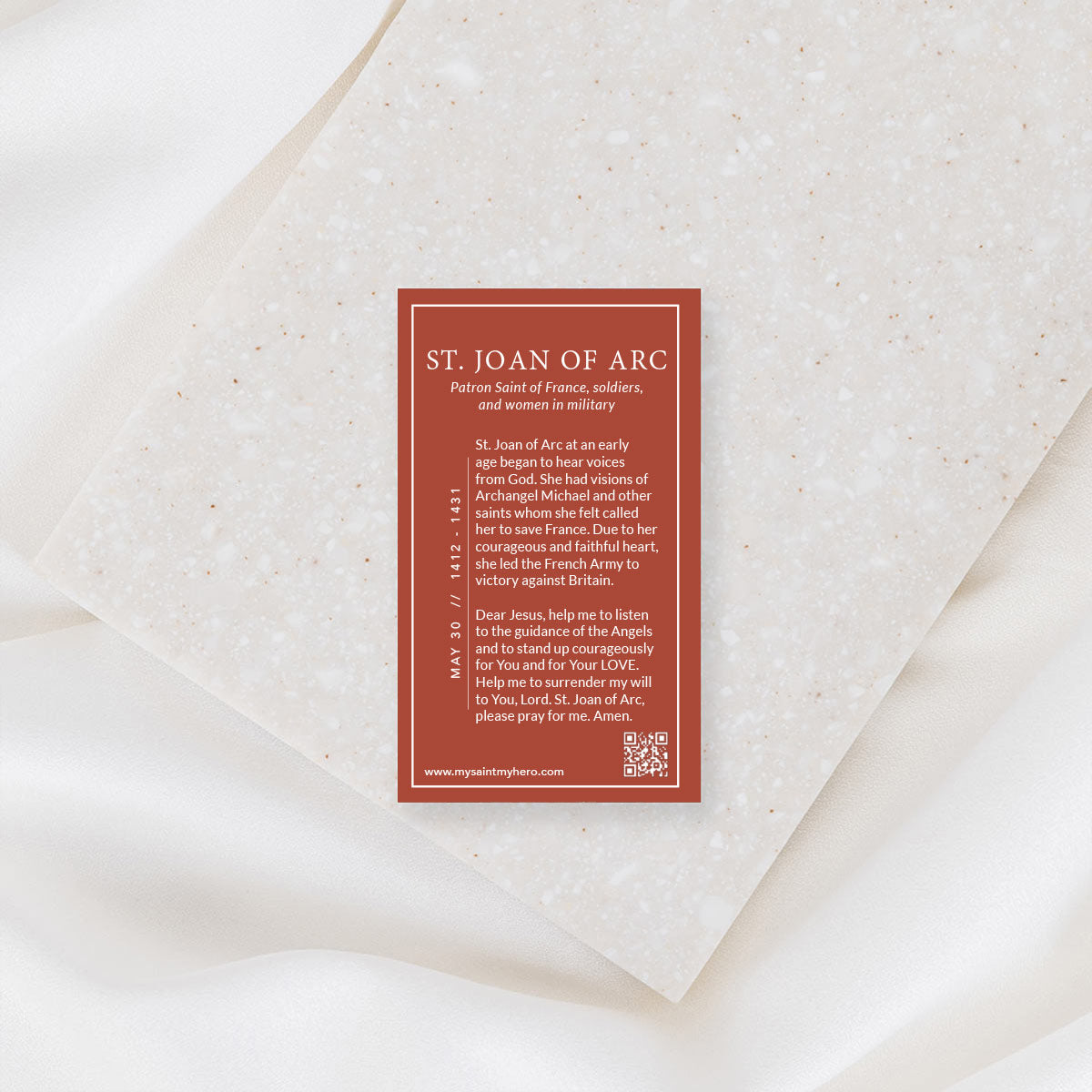 St. Joan of Arc Saint Card