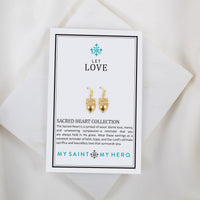 Sacred Heart Flower Earrings