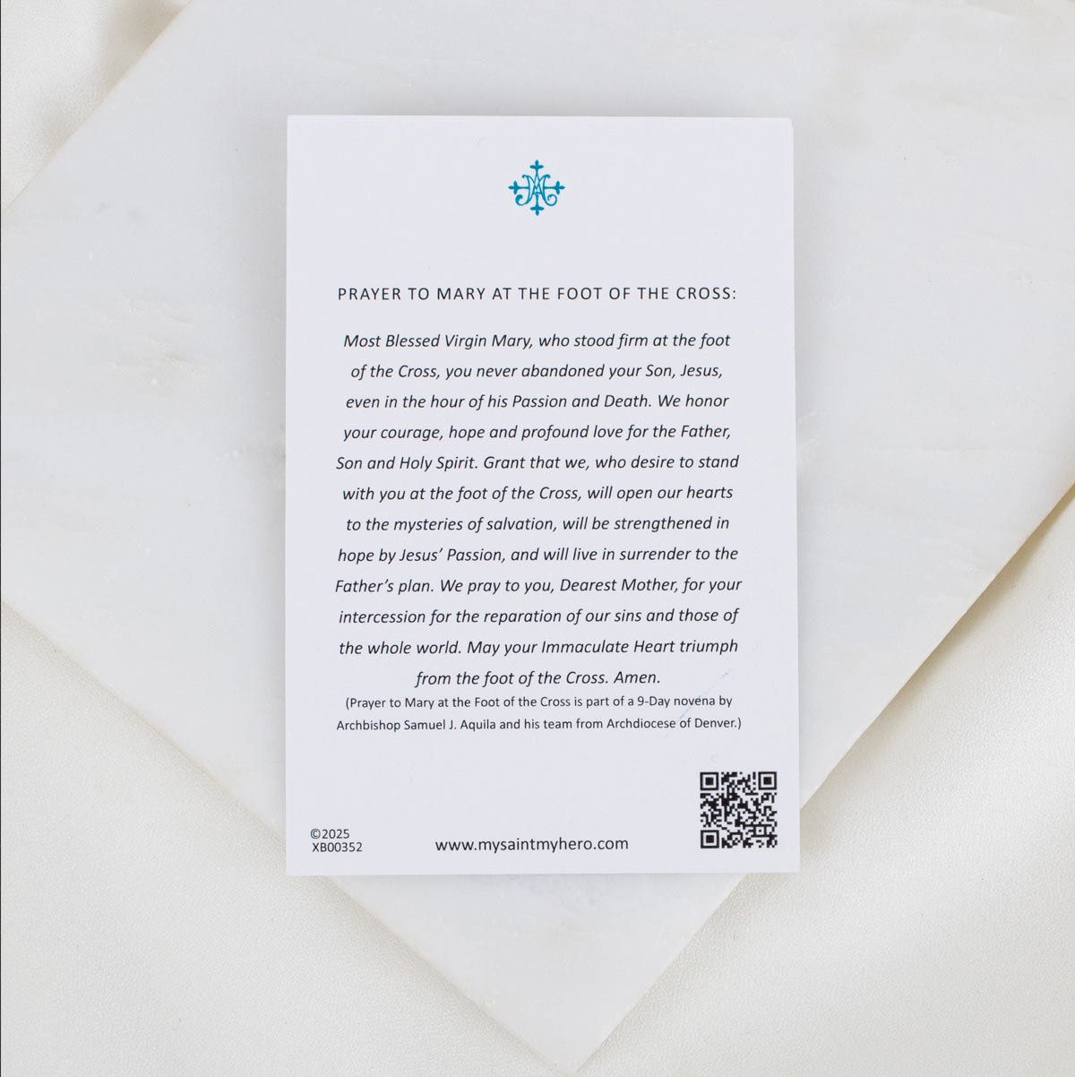 Prayer to Mary at the Foot of the Cross
