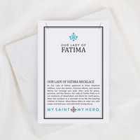 Our Lady of Fatima Necklace Card