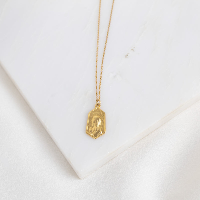 Our Lady of Fatima Gold Vermeil Pendant Necklace