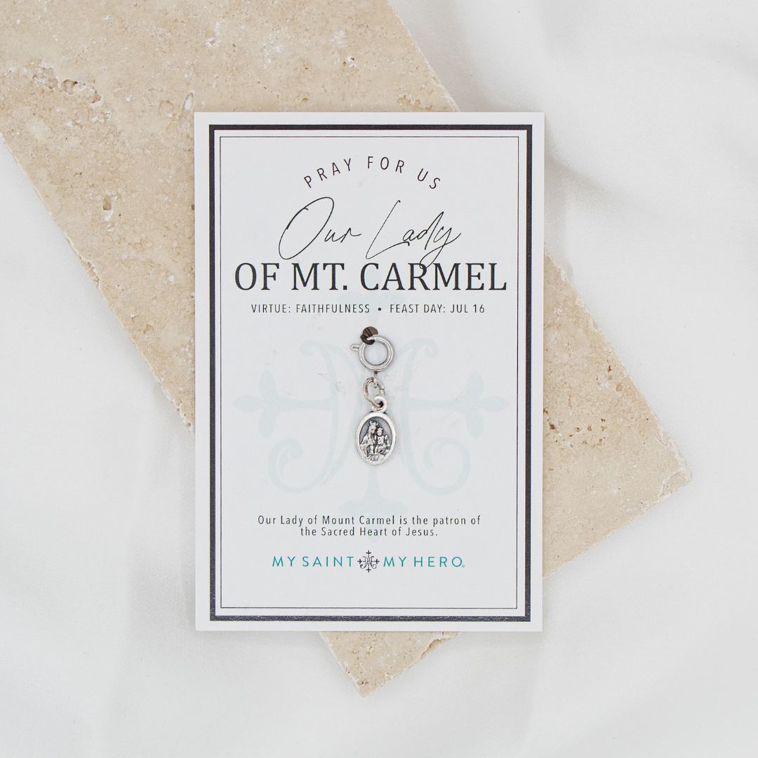 Our Lady of Mt. Carmel inspiration medal card