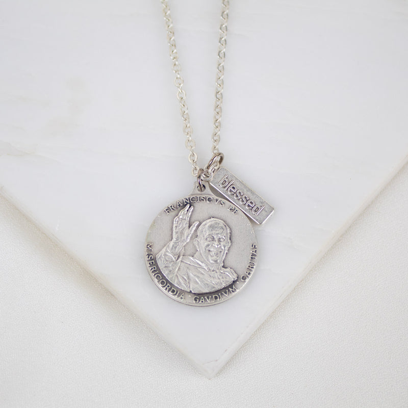 Pope Francis Medal Necklace