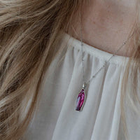 Queen of the Universe Petite Fuschia Crystal Necklace