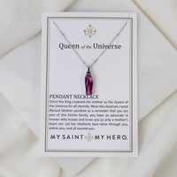 Queen of the Universe Petite Fuschia Crystal Necklace