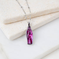 Queen of the Universe Petite Fuschia Crystal Necklace