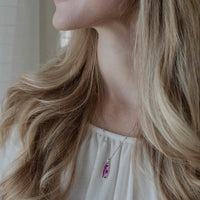 Queen of the Universe Petite Fuschia Crystal Necklace